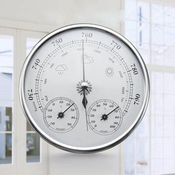 Wall Hanging Weather Forecast Thermometer Hygrometer Air Pressure Meter ...