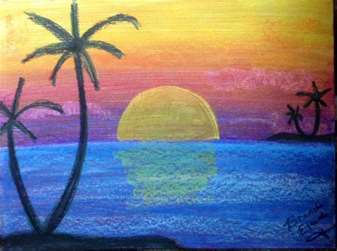 Oil Pastel Sunset