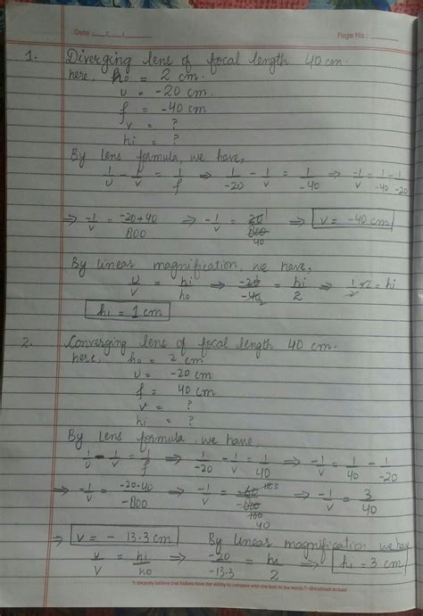 Question 10(a) Find the position and size of thevirtual image formed ...
