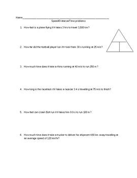 Rate Distance Time Worksheets 的图像结果