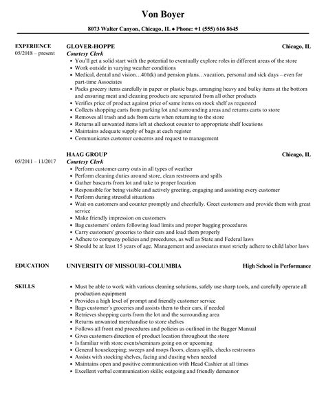Grocery Clerk Job Description Sample Template – HHCT