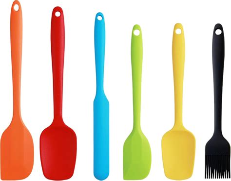 GreenMingle Silicone Spatula [6 PCS] High Heat Resistant Non-Stick ...