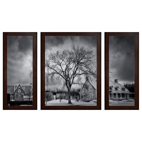 Wens Beautiful Scenery MDF Wall Art (13.5 x 24 x 0.75 Inch , Set of 3 ...