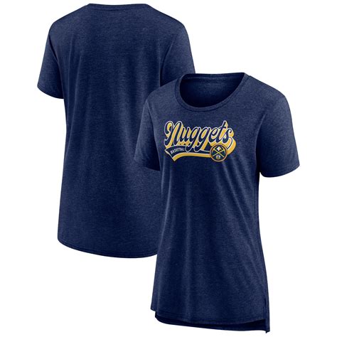 Women's Denver Nuggets Fanatics Heather Navy League Leader Tri-Blend T ...