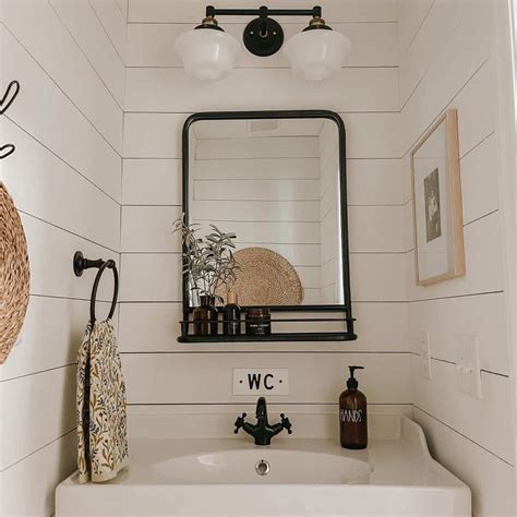 Small White Shiplap Cottage Bath - Soul & Lane