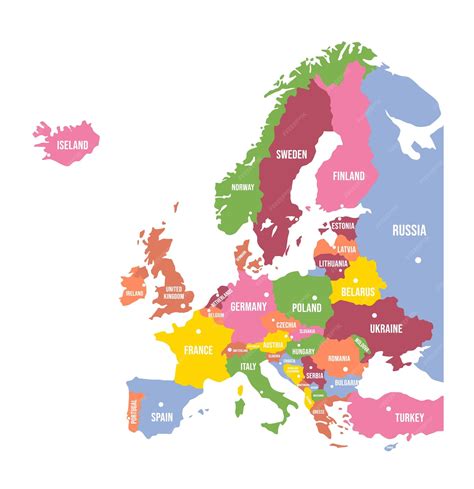 Europe Map with Names 的图像结果