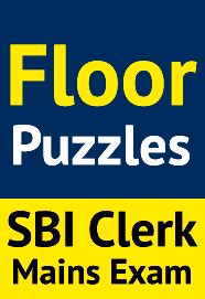 Floor Based Puzzles for SBI Clerk Mains Exam