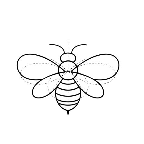 Premium Vector | Simple bee outline coloring page for kids ideal for ...