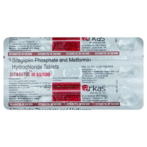 Sitabetic M 50/500 Tablet | Uses, Side Effects, Price | Apollo Pharmacy