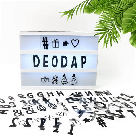 Black Mini A6 Magnetic Cinematic Light Box with 82 Characters and 10 E ...