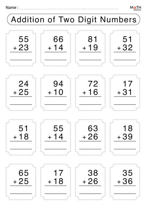 Image result for Adding 2-Digit Numbers with Answer