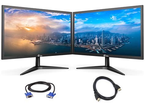 Bto New Dual 19 Inch Led Computer Desktop Tower Monitor | Desertcart INDIA