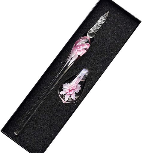 SIPLIV Crystal Glass Intarsia Dip Pen Fountain Pen India | Ubuy