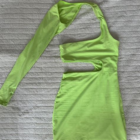 Oh Polly Women's Green Dress | Depop