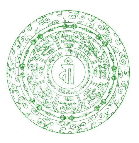 綠度母符_Green Tara Mantra Sheet