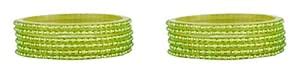 Buy Baba Green Glass Bangle Set for Women - Set of 12 (Size: 2.4, 54 ...