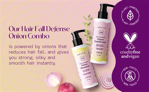 Buy Arata Hair Fall Defense Onion Combo (Onion Shampoo 200 ML & Onion ...