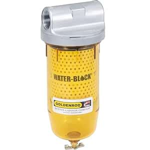 GOLDENROD 496 Bowl Water-Block Fuel Tank Filter with 1" NPT Top Cap ...