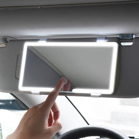 SUNBEET Car Vanity Mirror | Rechargeable Car Makeup Mirror with LED ...
