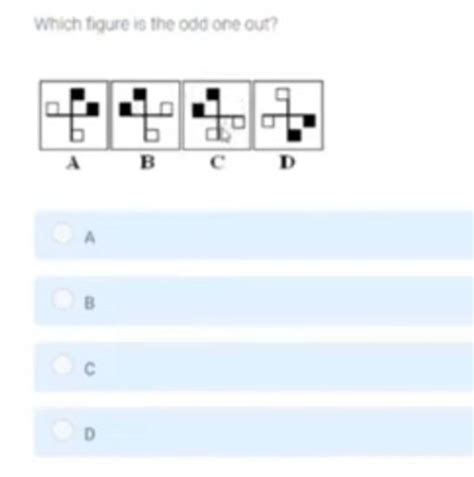Which figure is the odd one out? A C D B D - Brainly.in