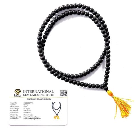 RK Gallery Unpolished Natural Original Karungali Mala 6mm | Karungali ...