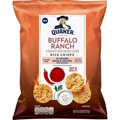 Amazon.com: Quaker Rice Crisps, Buffalo Ranch, 6.06oz Bag : Grocery ...