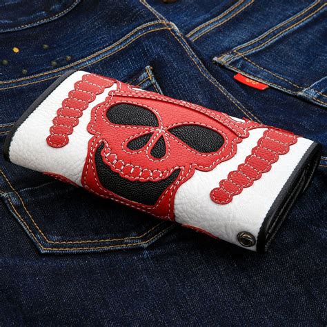 Biker Wallet Red Devil Stingray Leather