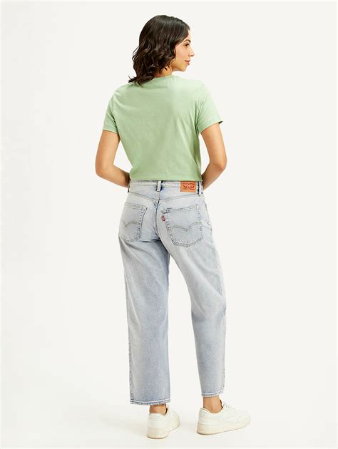 Women's 94 Light Blue Baggy Fit Mid Rise Jeans – Levis India Store