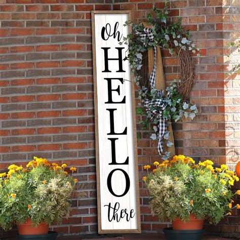 Amazon.com: Oh Hello There Outdoor Welcome Sign For Front Porch ...