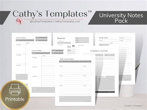 Image result for Course Notes Printable