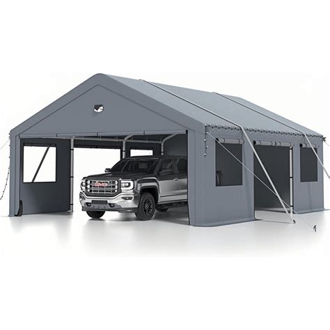 Carports 20X20 Heavy Duty，2 Car Carport with Side Doors，Extra Large ...