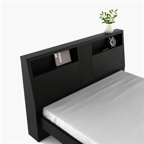 Buy Helios Rhine Nancy Wooden King Bed - Black from Helios by Home ...