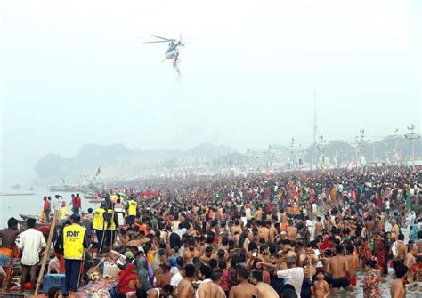 Maha Kumbh 2025: Rose petals showered on devotees on Maha Shivratri ...