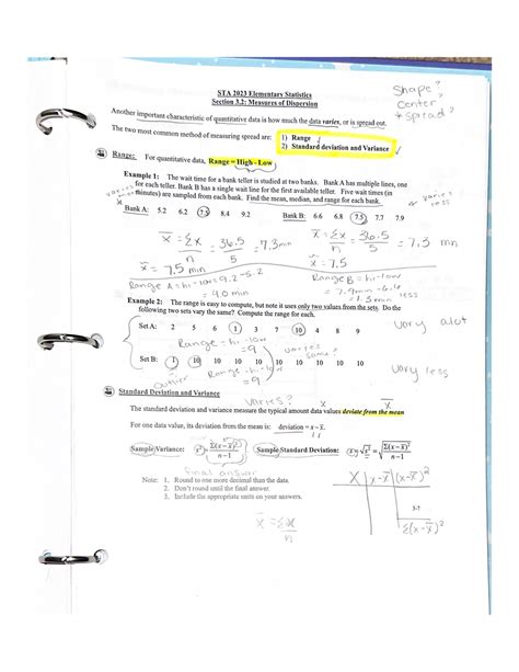 STA 2023 Elementary Statistics 2 - Ran 2? Snaee STA 2023 Elementary ...