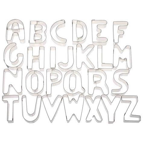 Large Alphabet Cookie Cutter Set | Cookie Decorating Supplies