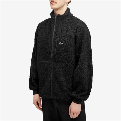Dime Men's Polar Fleece Sherpa Jacket in Black Dime