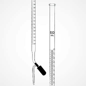 BOROSILICATE GLASS BURETTE 50 ml (Pack of 6 Piece) CLASS - B (50 ML ...
