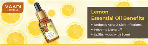 VAADI HERBALS Lemon Essential Oil - Lightens Skin, Reduces Dandruff ...