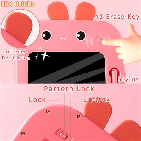 Buy LCD Writing Tablet for Kids, Kids Tablet, Cute Pink Rabbit Writing ...