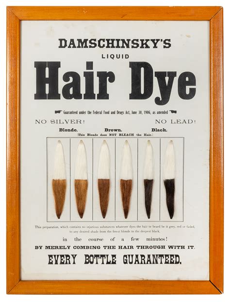 Lot Detail - Damschinsky’s Liquid Hair Dye Advertisement.
