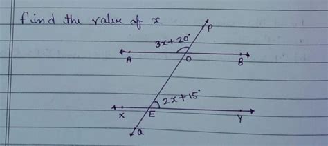 find the value of x with property - Brainly.in