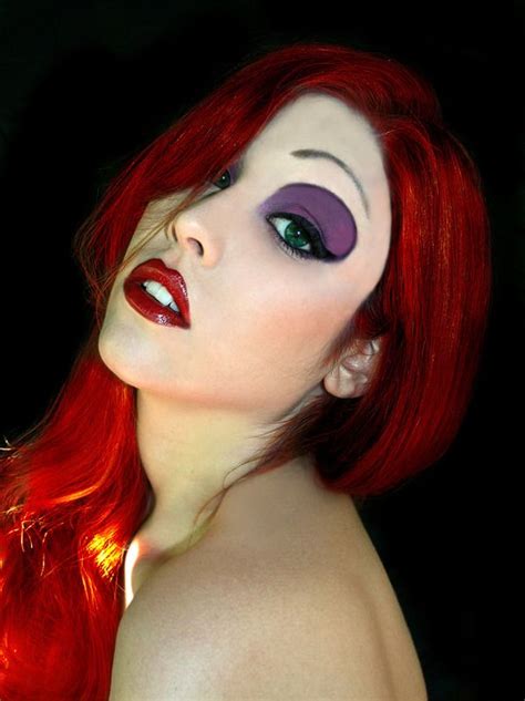 Image result for Jessica Rabbit Transformation Makeup Tutorial