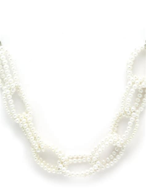 Karatcart White Pearl Studded Choker Necklace for Women