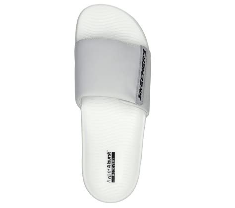 Skechers Grey/Black Hyper Slide Mens Slide In Sandal - Style ID: 229040 ...