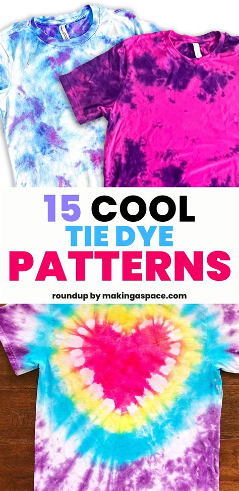 15 Cool Tie Dye Patterns And How to Make Them - Making A Space