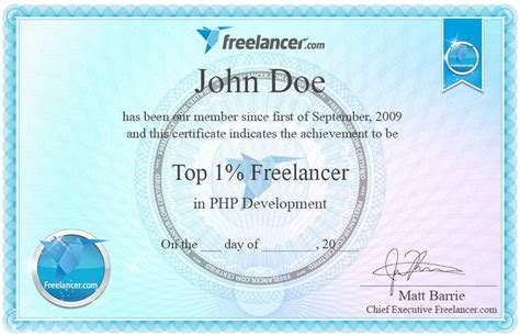 Design Freelancer.com's new Achievement Certificate | Freelancer