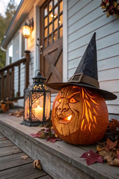 12+ Creative Witch Face Pumpkin Carving Ideas