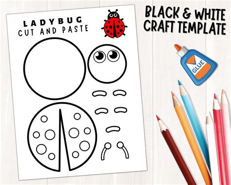 Printable Ladybug Craft Template for Kids | Spring Activity | Insect ...