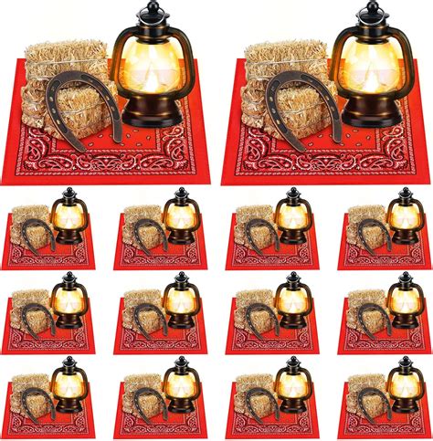 Amazon.com: Shihanee 72 Pcs Western Cowboy Centerpieces Decorations ...