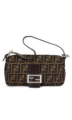 FWRD Renew Fendi Zucca Mama Baguette Shoulder Bag in Brown | REVOLVE